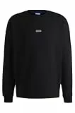 HUGO Herren Naviu Sweatshirt, Schwarz, L EU