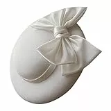 PRETYZOOM Damen Bowler Hut Für Halloween Elegante Festtagsmütze Für Hochzeiten Und Partys Weiß Stilvolles Design Für Festliche Anlässe Und Besondere Feiertage