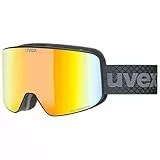 uvex pyrit FM - Skibrille für Damen und Herren - Filterkategorie 3 - vergrößertes, beschlagfreies Sichtfeld - schwarz matt dl-rot-klar S3 - one size