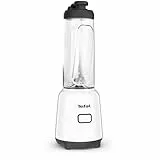 Tefal Mix & Move Mini-Standmixer, inkl. To-Go-Flasche aus Premium Tritan, 300 Watt, platzsparendes Design, abnehmbare Klingen, einfache, ergonomische Einknopfbedienung, Weiß/Schwarz, BL1501