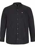 Jan Vanderstorm Herren Stehkragenhemd Kallu schwarz, 3XL (XXXL) - 47/48