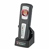 SCANGRIP SUNMATCH 4, wiederaufladbare LED-Arbeitsleuchte für Details und Farbabstimmung, 500 Lumen, stufenloser CCT-Scan 2500 K bis 6500 K, eingebauter Magnet und Taschenclip, wasserdicht (IP65),