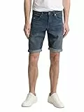 TOM TAILOR Herren 1046259 Bermuda Jeans Shorts, 10163-Dark Stone Blue Grey Denim, 36