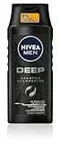 NIVEA MEN Deep Shampoo (250 ml), Shampoo gegen fettige Haare mit Aktivkohle, revitalisierendes Männer Shampoo für ein langanhaltendes Frischegefühl