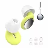 VKROBAG Ohrstöpsel zum Schlafen mit Einzel/Doppelkappen–4 Paar(S/M/L) Ohrkappen, Wiederverwendbare, Gehörschutz Ohrstöpsel zur Lärm 35dB, für Fokus/Schlaf/Reisen, Blassgelb