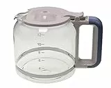 Glaskanne kompatibel mit/Ersatzteil für Ariete AT4066009000 1342 Kaffeemaschine Vintage blau