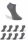 Björn Swensen Sneaker Socken Herren Damen grauen Füßlinge Strümpfe kurze Socken für Sport Freizeit 8er Pack Lange Haltbarkeit hohe Qualität 40-43