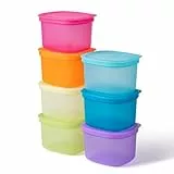 ANJUKE 500ML Snackbox, BPA-FREI, 7PCS Snackteller mit Deckel Perfekt für Süßigkeiten, Kekse, Obst, Nüsse, Snackbox Kinder für Schule, Exkursionen, Picknicks, Geschirrspüler Sicherheit