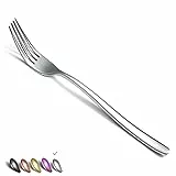 HOMQUEN Tafelgabeln 6-Teilig, Edelstahlgabeln, Besteckset, Dessertgabeln, Tafelgabeln, Salatgabeln Für Zuhause, Küche Oder Restaurant, Spülmaschinenfest (Silber-8 Zoll)