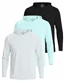 Real Essentials 3er Pack: Herren Rash Guard Hoodie Sweatshirt Sonnenschutz UPF Angelshirt (erhältlich in Big & Tall), Set 7, 3X Hoch