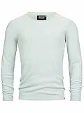 Indicode Herren Loakim Klassischer Strickpullover mit Rundhalsausschnitt | Pullover Herrenpullover Pulli meliert für Männer Quiet Wave, L