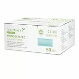 Medi-Inn+ Mundschutz Typ IIR, 3-lagig, grün, 10 x 50 Stück, medizinische Gesichtsmaske mit Ohrschlaufen
