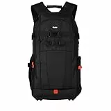 Rollei Fotoliner Ocean L: Großer Kamerarucksack aus 36 recycleten PET-Flaschen, inkl. Regenschutz, Handgepäck-geeignet,petrol, Farbe:schwarz