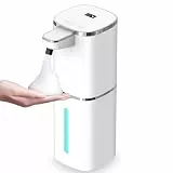Seifenspender Automatisch No Touch 400ml Elektrischer Seifenspender mit 9-Stufig Einstellbar, Display, USB Wiederaufladbarer, IPX5 Wasserdicht Schaumseifenspender Wandbefestigung für Bad Küche Büro