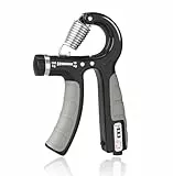 UNILECON Handtrainer Unterarmtrainer Griffkraft Trainer - Einstellbarer Widerstand 10-100kg Hand Trainer,Rutschfester Griff und Ergonomisches Design,Fingertrainer für Sportler(Schwarz)