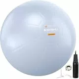 MANTRA SPORTS Gymnastikball – Sitzball, Pilates Ball für Büro & Rückentraining, Balance Ball für Schwangerschaft & Yoga, Anti-Burst mit Pumpe, Grau - 65cm