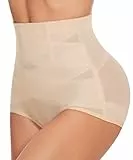 YADIFEN Damen Shapewear Unterhose Bauchweg Miederhose hoher Taille Unterwäsche Bauch Weg Bauchkontrolle Miederslip Figurformende Miederpant(Beige, L)