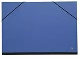 Clairefontaine 144402C Zeichenmappe Maya mit Gummizugverschluß, praktisch und robust, 52 x 72cm, 1 Stück, Nachtblau