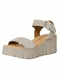 Tamaris Damen Sandalette mit Keilabsatz, braun, 38 EU