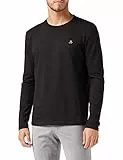 Marc O'Polo Herren Langarmshirt aus Bio-Baumwolle mit Rundhalsausschnitt, Schwarz (Black), M