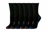 Amazon Essentials Damen Gepolsterte, atmungsaktive Crew-Sportsocken, Schwarz, 36-39.5