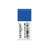 KeyRoad Radiergummi - Mehrzweck-Radiergummi- Radierer für von Bleistift und Kugelschreiber- 1 Stücke - Farbe: blau - weiß - Ideal Schule Büro, KR971645