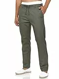 Indicode Herren Veneto Stoffhose aus Leinen & Baumwolle | Leinenhose Freizeithose Männer Army, L