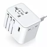 2025 Neueste Reiseadapter Weltweit, Universal Reisestecker mit 2USB A und 2 USB C,Internationaler Stecker Traval Adapter für Deutschland USA England Australien Japan,Travel Essentials