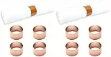Echtwerk Serviettenring-Set aus Edelstahl, Kreis-Design, Serviettenhalter, Serviettenschnallen, Universal, Tischdekoration für Hochzeiten, Ø 4 cm, Kupfer-Edition, 4 teilig (Packung mit 2)