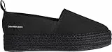 Calvin Klein Jeans Damen Espadrilles Platform mit Plateau, Schwarz (Black), 37
