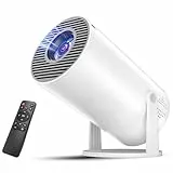 Mini Beamer 4K 1080P Mini Projektor Tragbarer Android 11.0, WLAN 6 Bluetooth 5.4 Automatischer Trapezkorrektur -Drehung für Heimkino im Freien