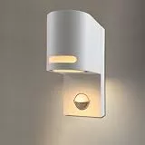 da LIGHT Außenlampe mit Bewegungsmelder, GU10 Wandleuchte (Leuchtmittel inklusive), Wandlampe IP44 Wasserdicht Aluminiumgehäuse, Led Außenwandleuchte 5W 600LM 3000K Warmweiß