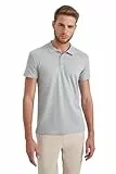 DeFacto Herren Basic Poloshirt - Klassisches T-Shirt für Männer Grey M