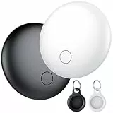 Air Tracker Tag-2 Pack, Item Finder Works with Find My App (iOS Only), Luggage Tracker for Bags, Keys, Wallets, Replaceable Batteries Last 1 Year, 100dB Loud Beep, IP67 Waterproof with Holder Keychain