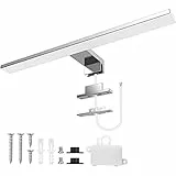 Aourow LED Spiegelleuchte Bad 10W,40CM 820LM Spiegellampe Badezimmer,Kaltes Weiß 6500K IP44 Wasserdicht Badlampe Spiegel KLASSE II 230V Spiegelschrank Beleuchtung, Kaltweiß