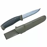 Morakniv Companion Karbonstahlmesser mit fester Klinge, 10,4 cm, Militärgrün