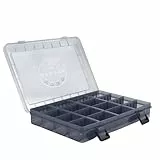 Pro Tackle Standard Tackle Box Kunstköderbox – Flexible Unterteilung, Transparentes Design, Sicherer Verschluss – Kompakte & Vielseitige Aufbewahrung für Köder & Angelzubehör (25,5 x 18,5 x 4cm)