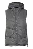 OXMO OXTabita Damen Weste Steppweste Outdoor Weste mit hochabschließendem Kragen gefüttert, Größe:S, Farbe:Pewter (185203)