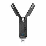 WiFi 6E USB WLAN Stick für PC,AXE5400 WLAN Adapter für PC,Tri-Band 6GHz / 5GHz / 2,4GHz WLAN Antenne,WLAN Empfänger,WiFi 6 Dongle, WPA3-Verschlüsselung, MU-MIMO, NUR für Windows 11/10