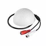 Hoch Empfindliches CCTV Mikrofon, Hochempfindlicher Wetterfester Vorverstärker Audioaufnahme Mikrofongerät Mic Audio Pickup 100 Quadratmeter Überwachungsbereich Lebensrekorder für Überwachungskamera