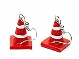 Miniblings Bauhütchen Pilone Ohrringe Hänger Pylone Verkehrshütchen Warnhütchen - Origineller Modeschmuck I Ohrhänger Ohrschmuck versilbert