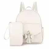 ECOSUSI Damen Rucksack Klein Soft Pu Leder Rucksäcke Schultaschen Wasserdichte Damenrucksäcke Kleine Reise Tagesrucksack