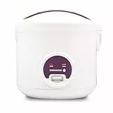REISHUNGER Reiskocher & Dampfgarer mit Keramikbeschichtung, Weiß, 1,8L - bis zu 10 Portionen - Schnelle Zubereitung ohne Anbrennen - Mit Warmhaltefunktion inkl. Dämpfeinsatz, Löffel & Messbecher