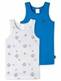 Schiesser Jungen 2 Pack Unterhemd Feinripp Bio Baumwolle Multipack - 100% Organic Cotton - Größe 92 bis 140