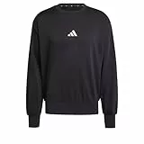 Adidas Men's Essentials FEELCOZY Fleece Sweatshirt, Black/White, XL