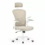 Farini Ergonomischer Stuhl Schreibtischstuhl Höhenverstellbar BürostuhlBequem mit Kopfstütze, Home Office Stuhl Computer Stühle Chefsessel mit Armlehne, 150 Kg PC Stuhl mit Rollen