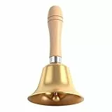 8cm Handglocke Aus Messing Mit Holzgriff – Tischglocke, Glocken, Weihnachtsglocke, Glöckchen, Glocke Zum Aufhängen, Tischklingel, Bell, Glocken Weihnachten