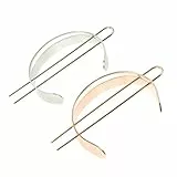 Garneck 2 Stück pack U förmige Haarstäbe aus Metall für Frauen Vintage Haarschmuck Accessoires in Silber Roségold Eleganter Haarnadel Stick für Partys und Festlichkeiten