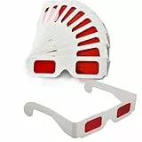 Rote 3D-Brillen, Papier, rot-rot, 3D-Film-Brille, geheime Enthüllung, rote Gläser, 3D-Brille, 3D-Anzeige, Decoder-Brille, 20 Stück