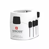 SKROSS Reiseadapter Pro, anpassbarer Adapterstecker für Reisen nach UK, Australien, China oder die USA, kompakter & sicherer Universaladapter